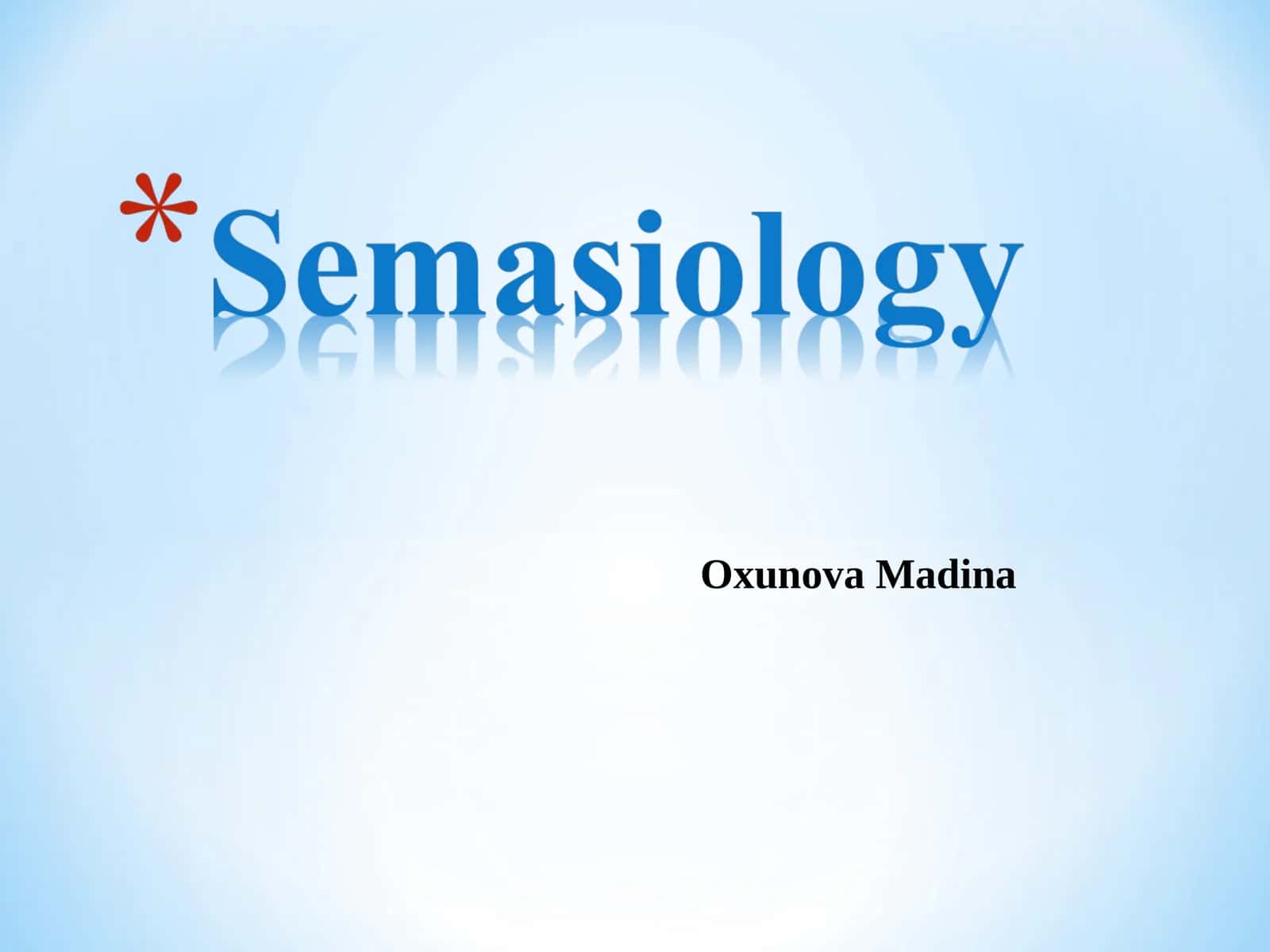 Semasiology