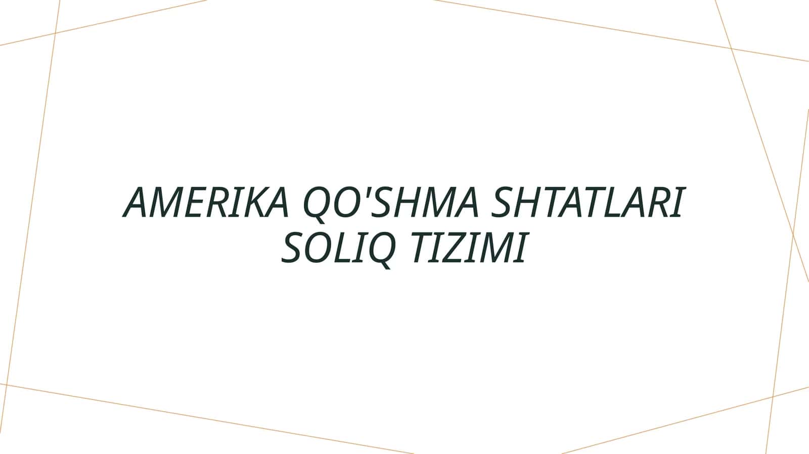 Amerika Qo'shma Shtatlari soliq tizimi