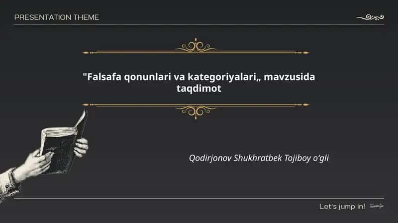 Falsafa qonunlari va kategoriyalari