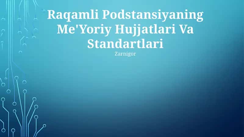 IEC 61850: Standartlashtirilgan Ma'lumotlar Modeli