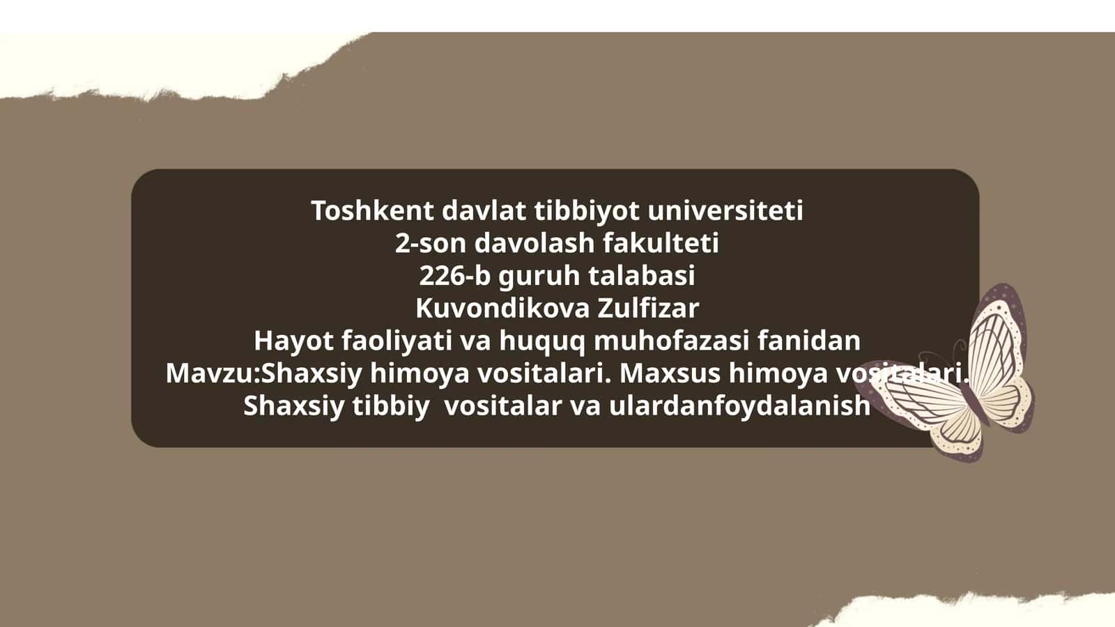 Shaxsiy himoya vositalari. Maxsus himoya vositalari. Shaxsiy tibbiy vositalar va ulardanfoydalanish