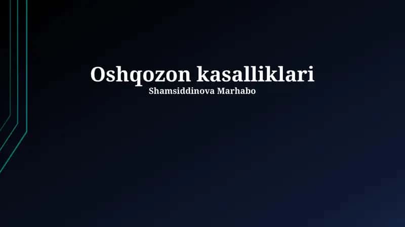 Oshqozon kasalliklari