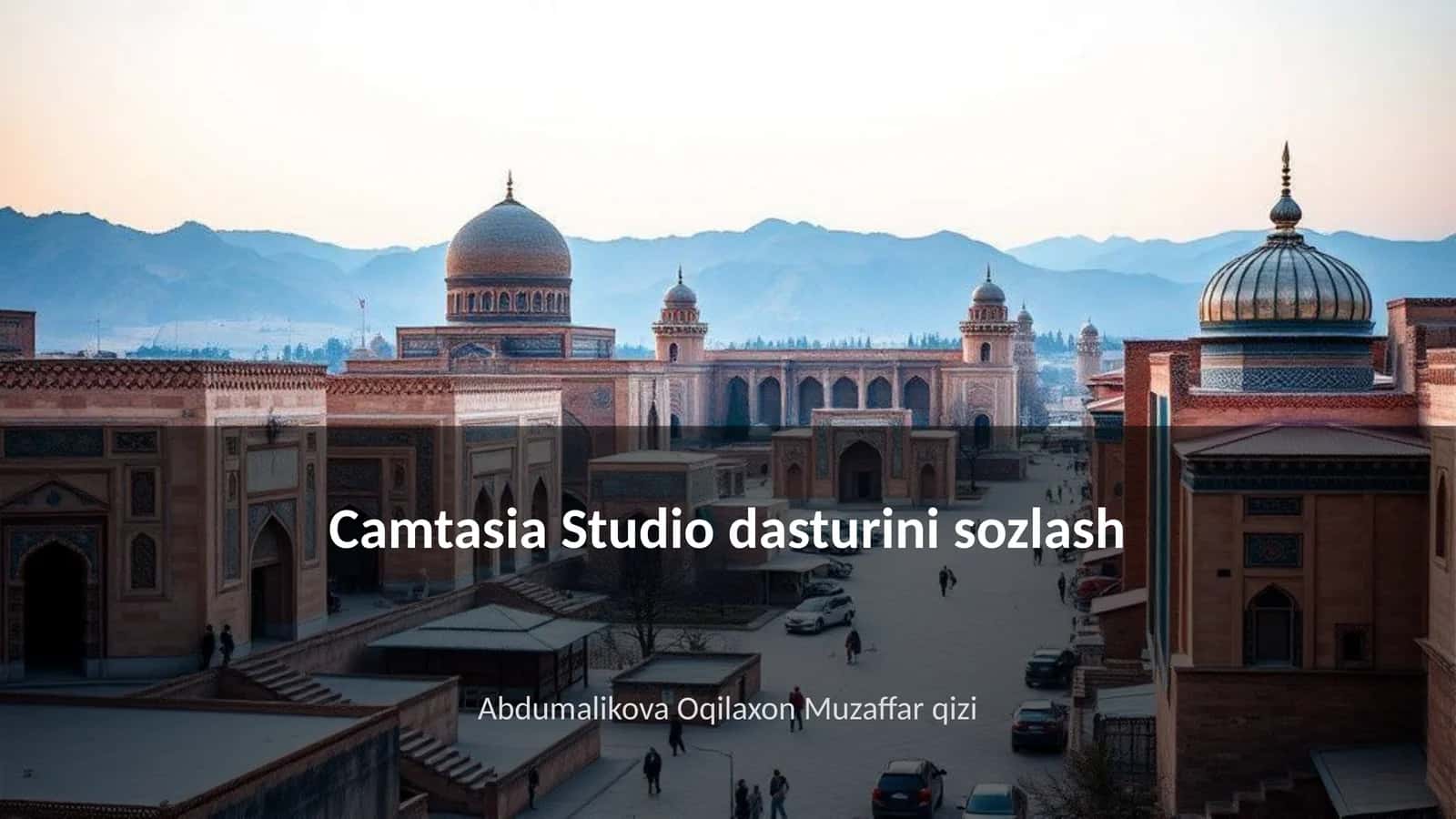 Camtasia Studio dasturini sozlash