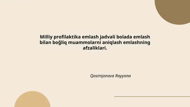 Milliy profilaktika emlash jadvali