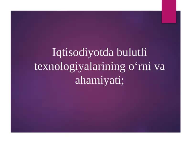 Bulutli Texnologiyalar