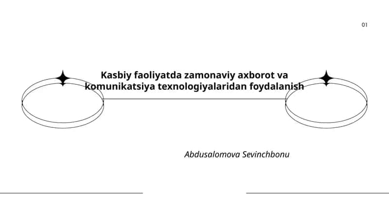 Kasbiy faoliyatda zamonaviy axborot va komunikatsiya texnologiyalaridan foydalanish