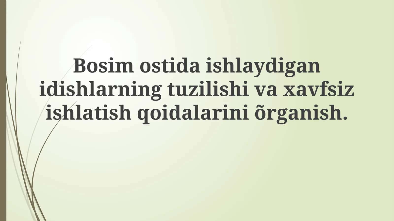 Bosimli idishlarning konstruksiyasi