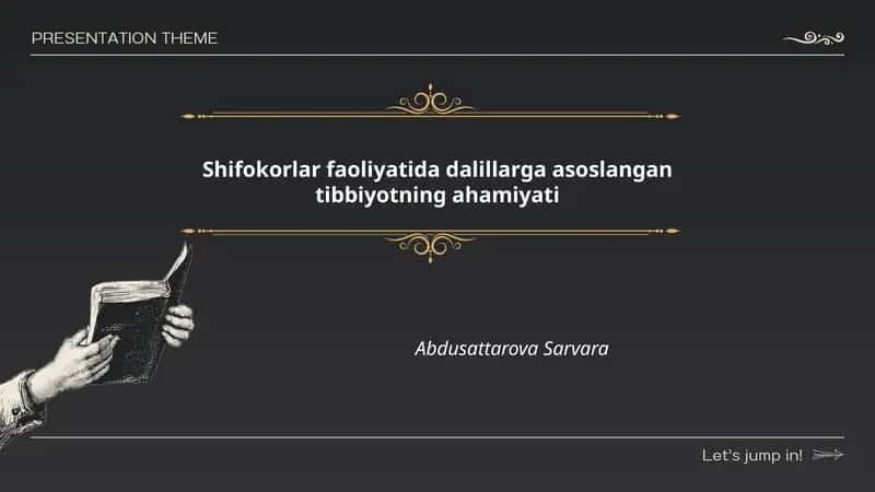 Dalillarga asoslangan tibbiyotning ahamiyati