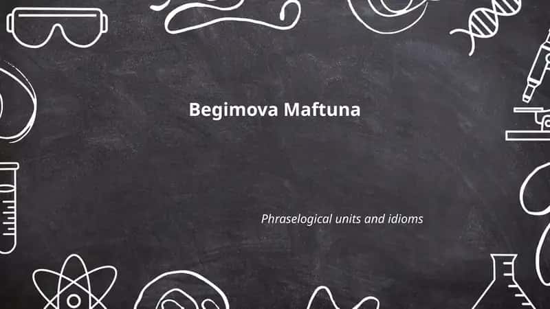 Phraselogical units and idioms