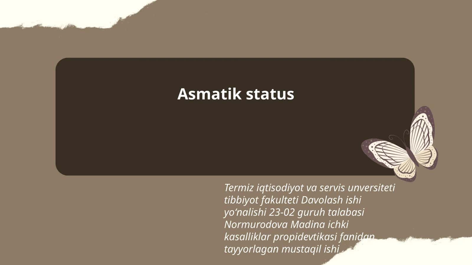 Asmatik status