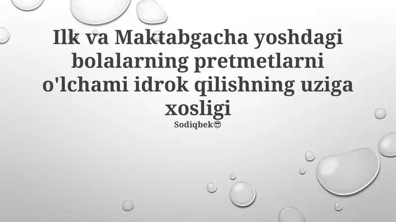 Kichkina Gigantlar: Maktabgacha yoshdagi bolalarning nostandart o'lchovi