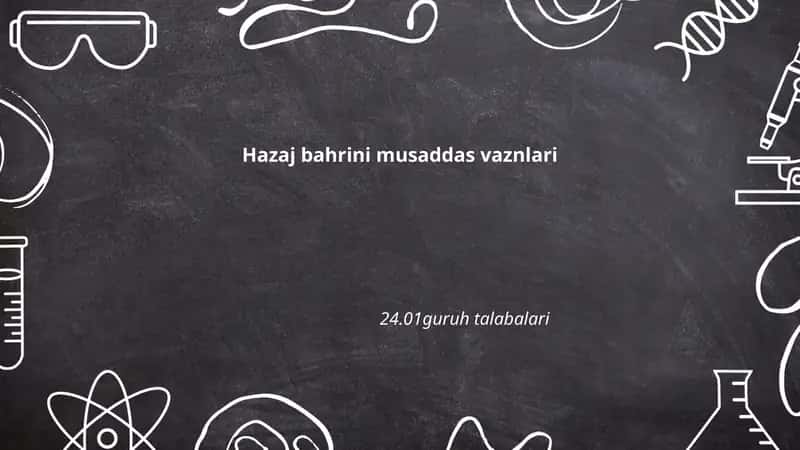 Hazaj bahrini musaddas vaznlari