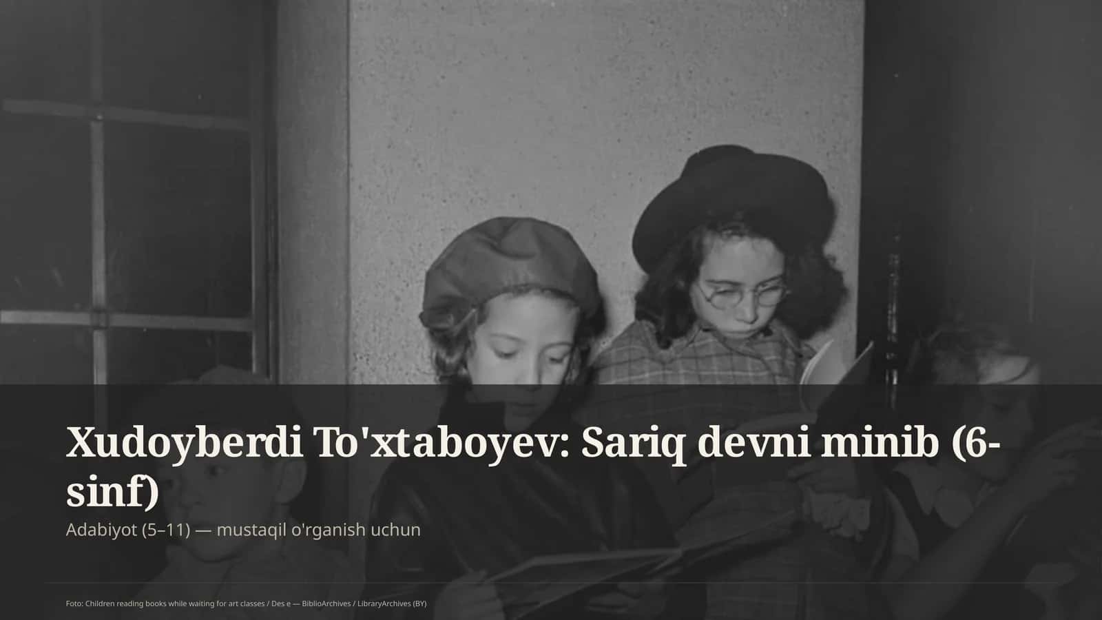 Sariq devni minib (6-sinf)