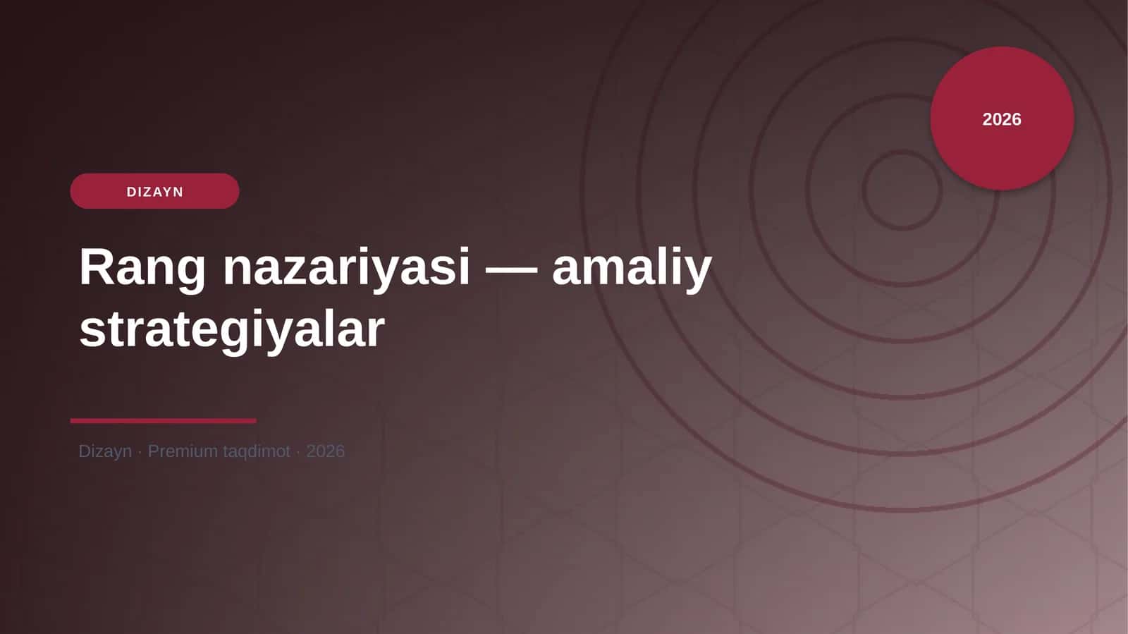 Rang nazariyasi — amaliy strategiyalar