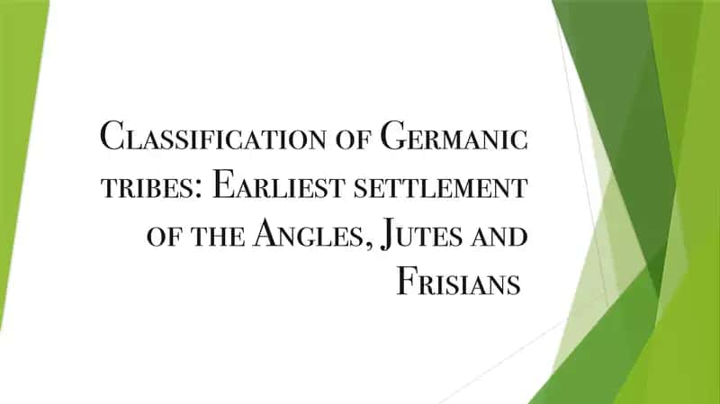 Classification of Germanic tribes