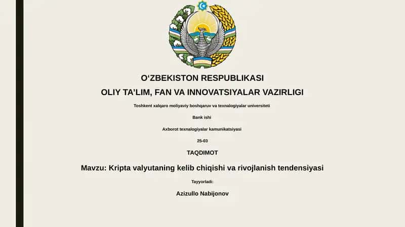 Kripta valyutaning kelib chiqishi va rivojlanish tendensiyasi