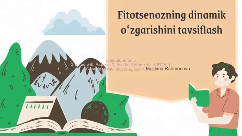 Fitotsenozning dinamik oʻzgarishini tavsiflash