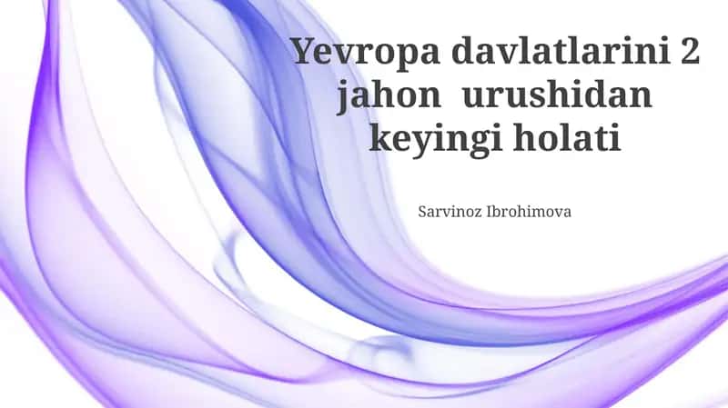 Urushdan keyingi vayronagarchilik va tiklanish