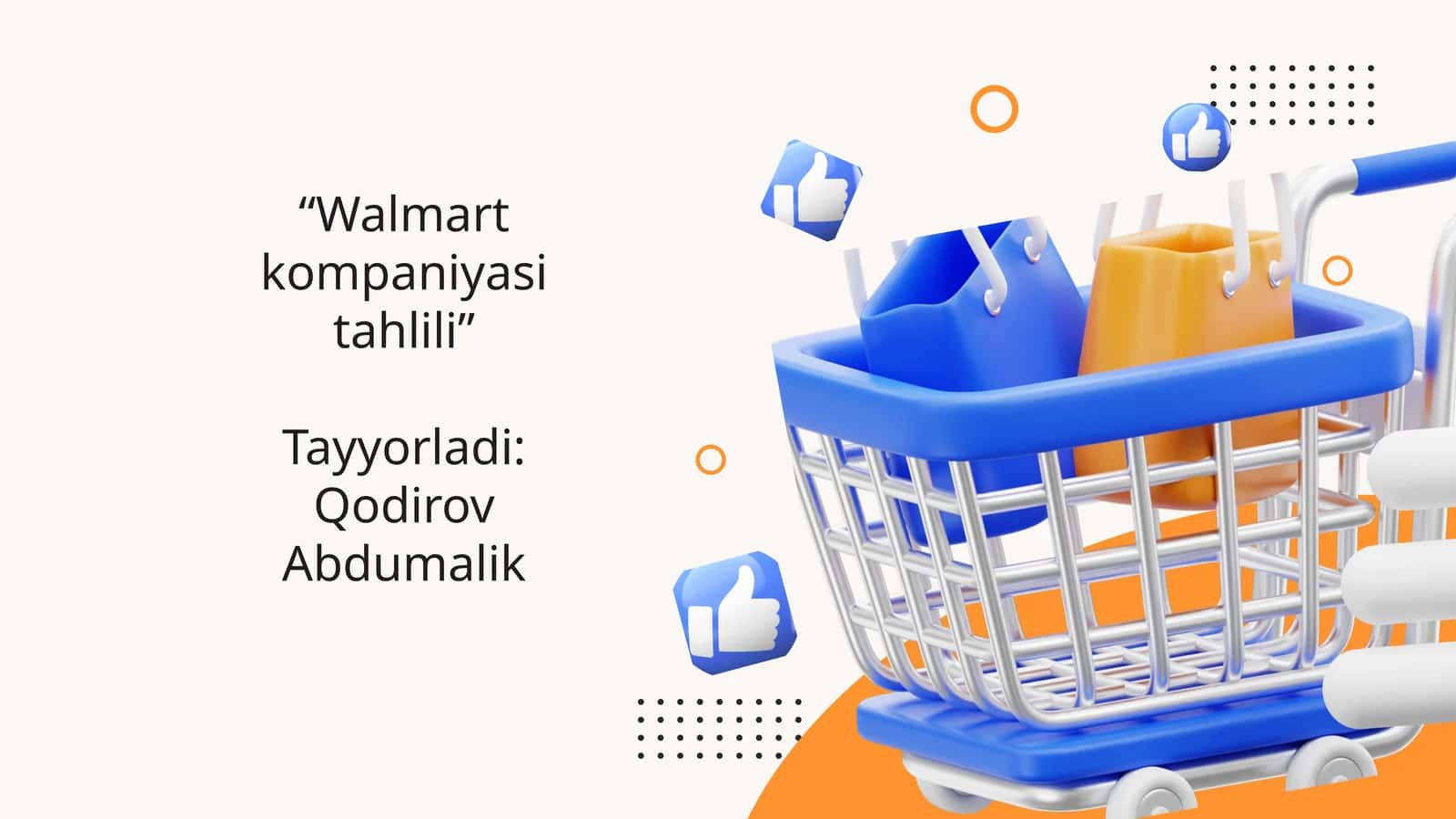 Walmart kompaniyasi tahlili