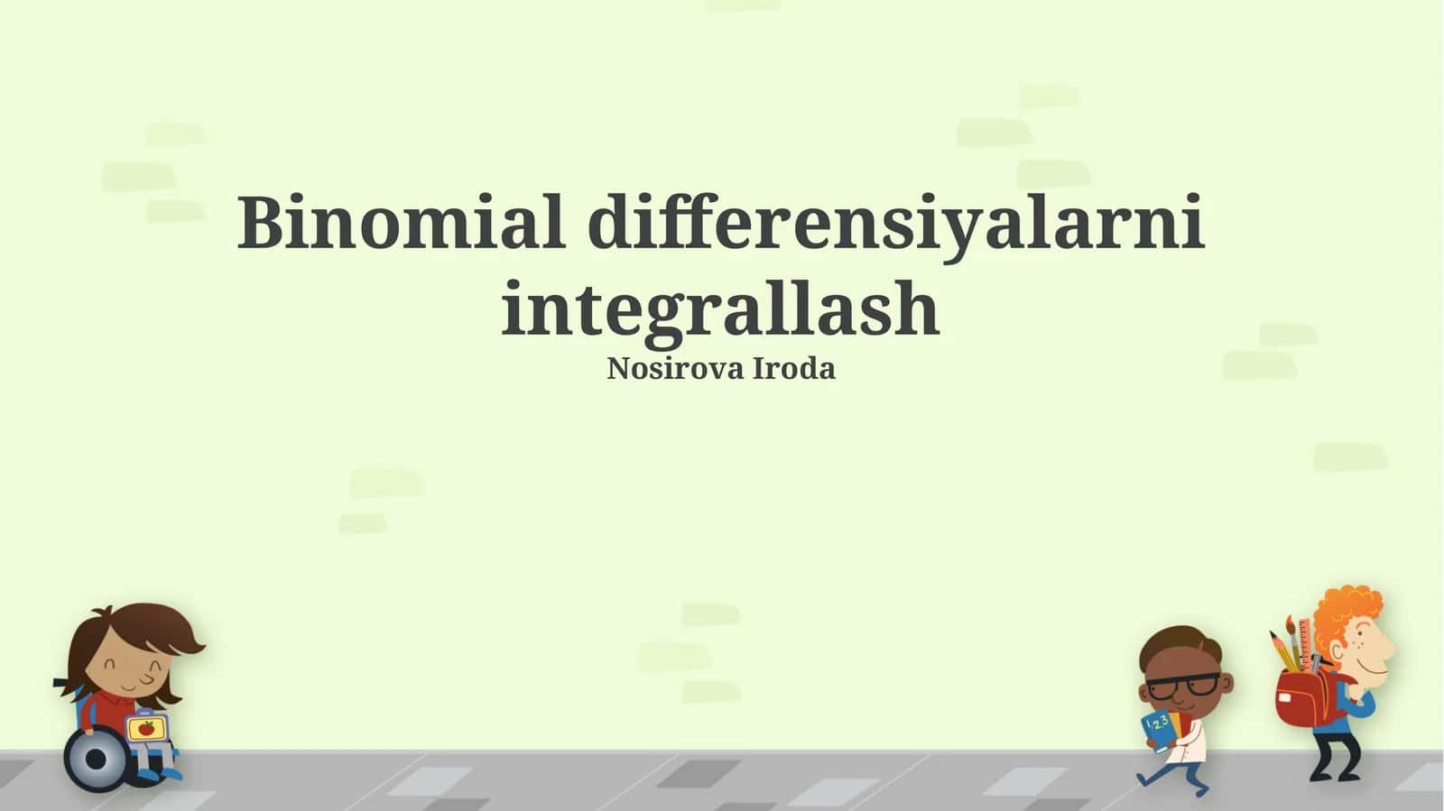 Binomial differensiyalarni integrallash