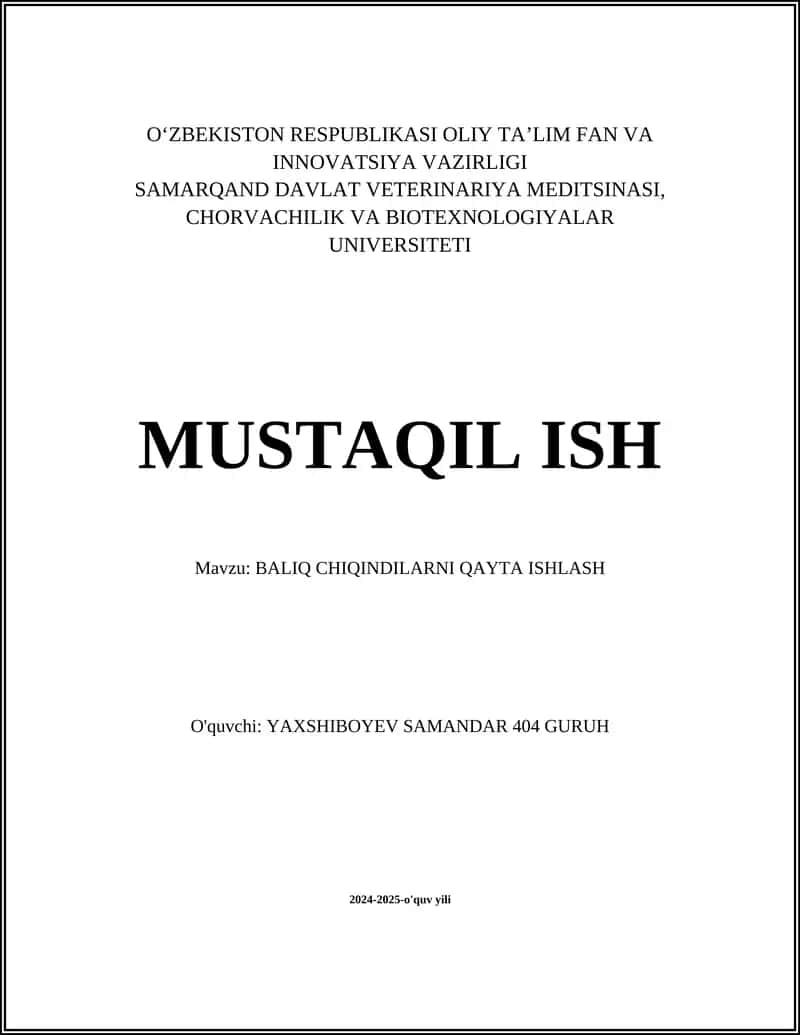 Plastik chiqindilarni qayta ishlash