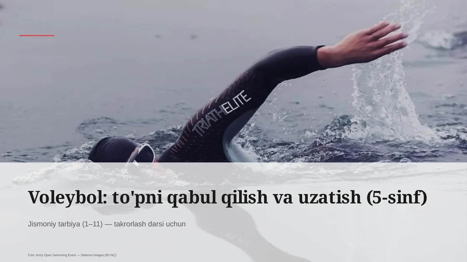 Voleybol: to'pni qabul qilish va uzatish (5-sinf)