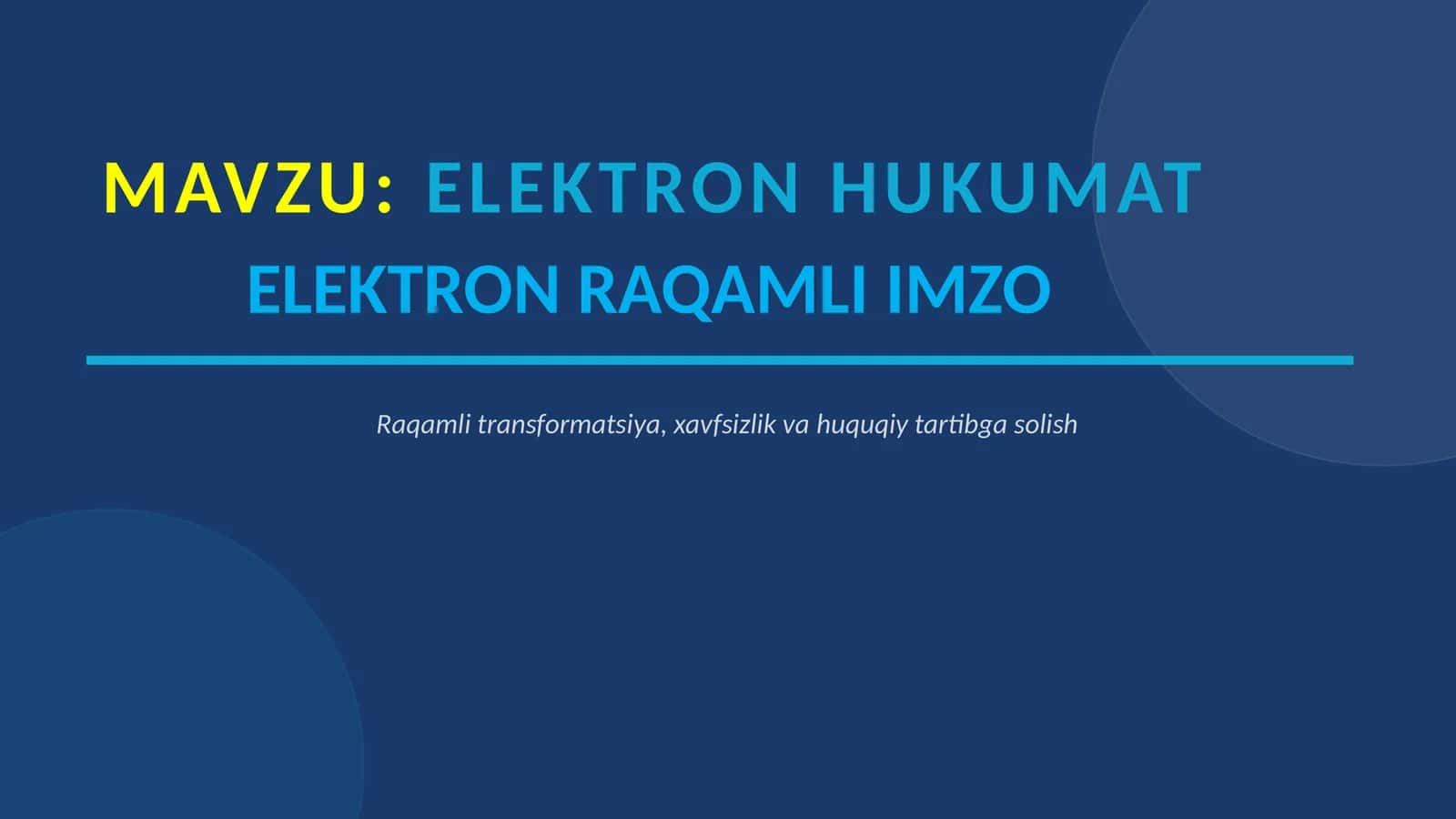 ELEKTRON HUKUMAT