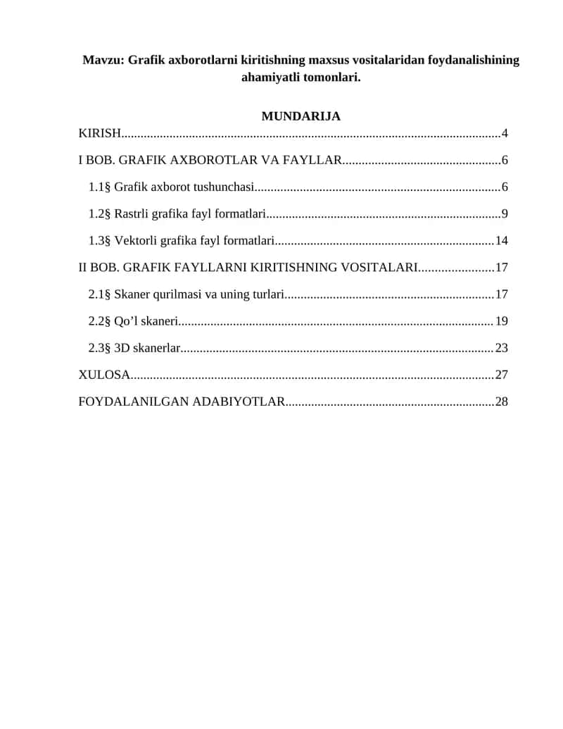 Grafik axborotlarni kiritishning maxsus vositalaridan foydanalishining ahamiyatli tomonlari