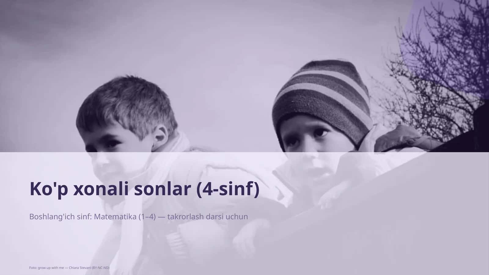 Ko'p xonali sonlar (4-sinf)
