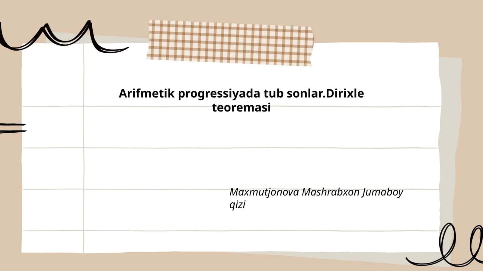 Arifmetik progressiyada tub sonlar.Dirixle teoremasi