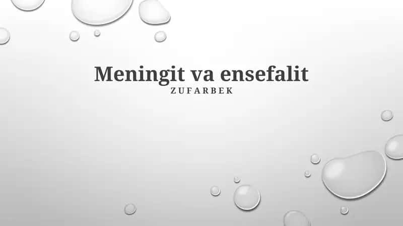 Meningit va ensefalit