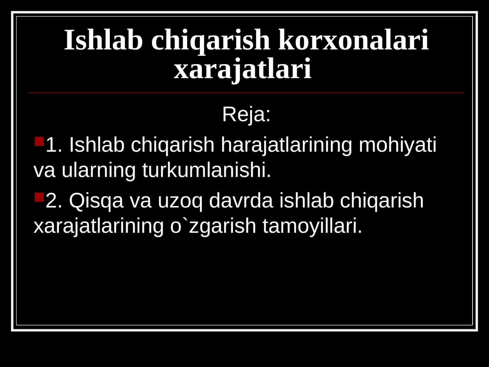 Ishlаb chiqаrish korxonalari хаrаjаtlаri