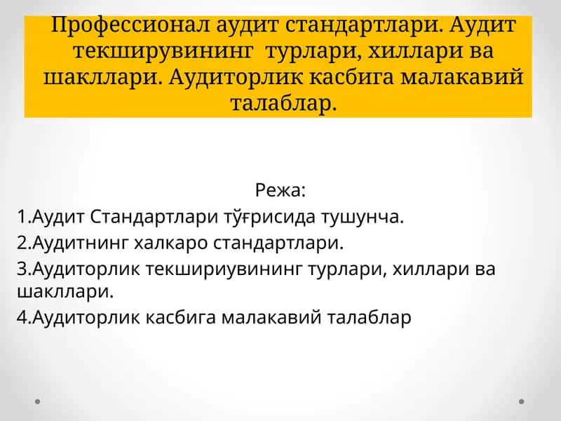 Аудит стандартлари