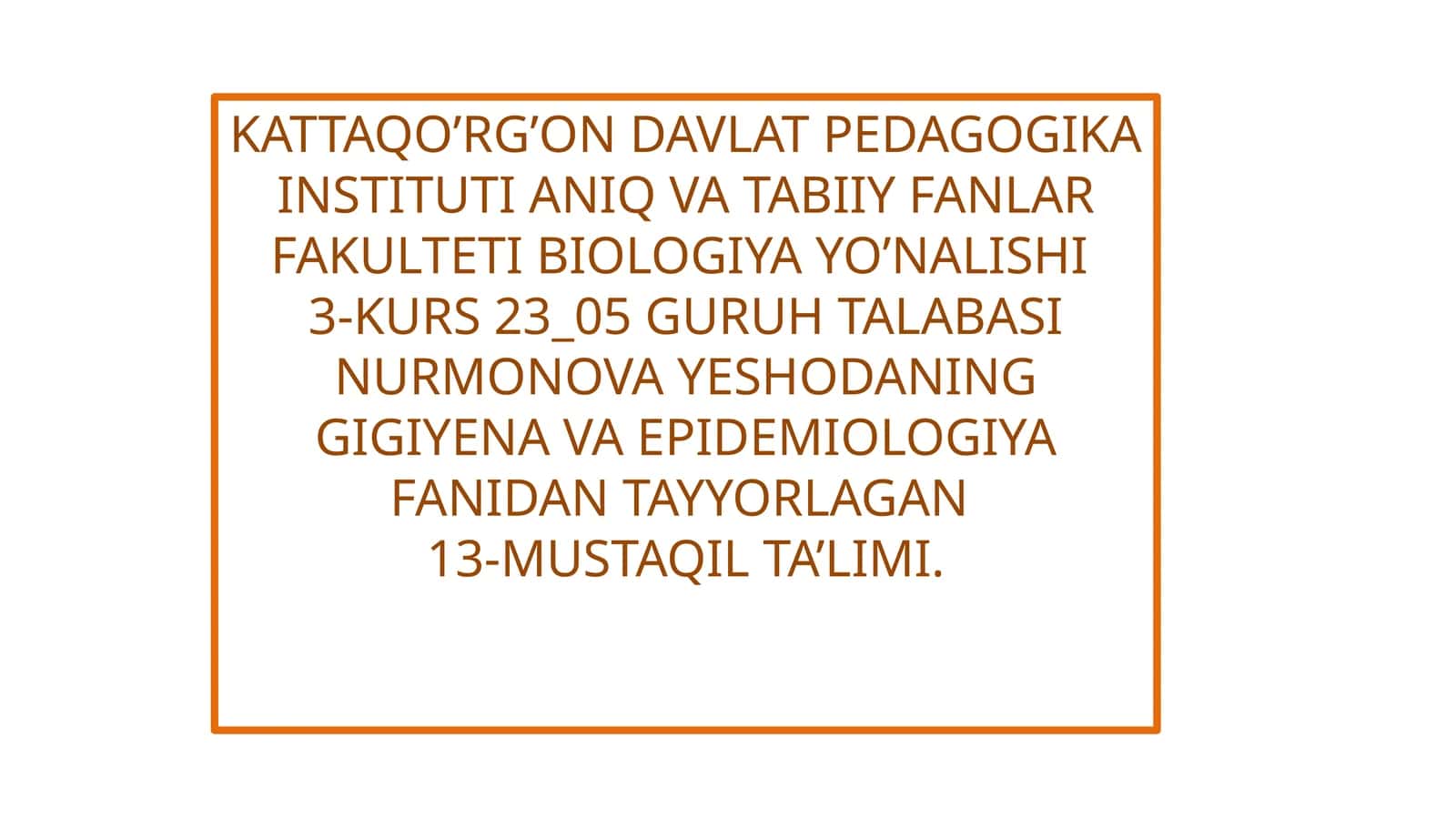 Ku isitmasi va profilaktikasi