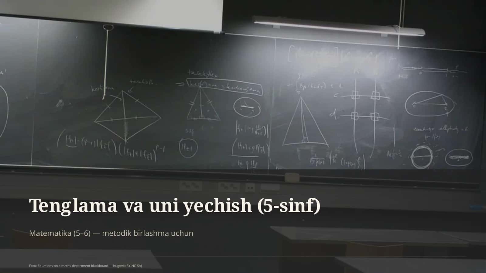 Tenglama va uni yechish (5-sinf)