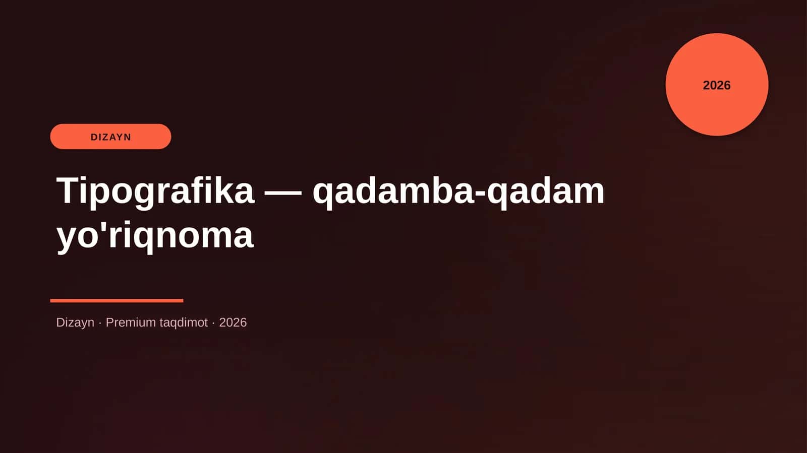 Tipografika — qadamba-qadam yo'riqnoma