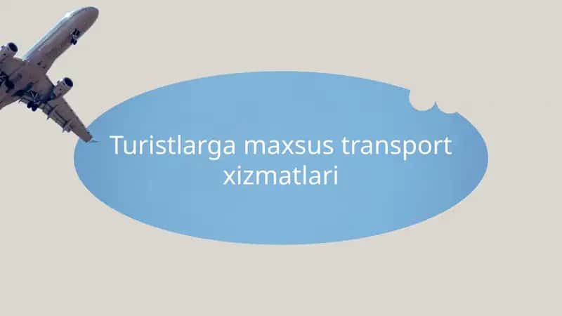 Turistlarga maxsus transport xizmatlari