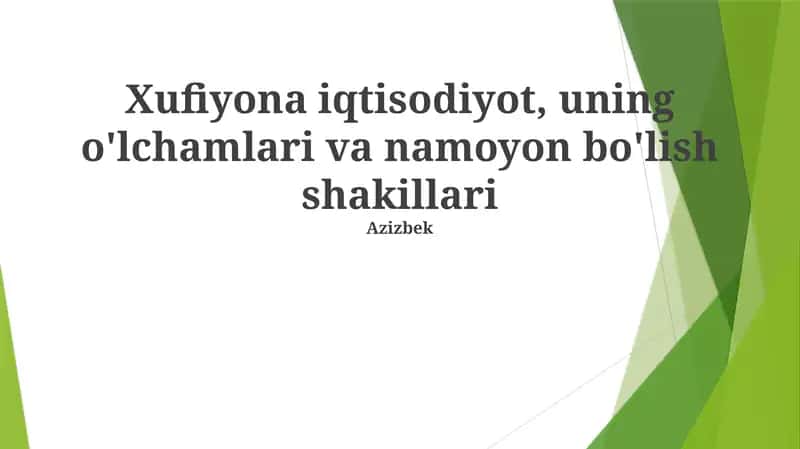 Norasmiy iqtisodiyot