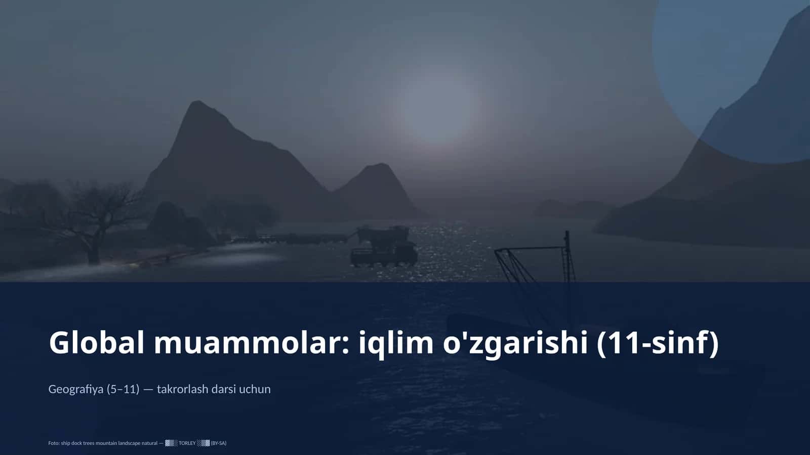 Global muammolar: iqlim o'zgarishi (11-sinf)