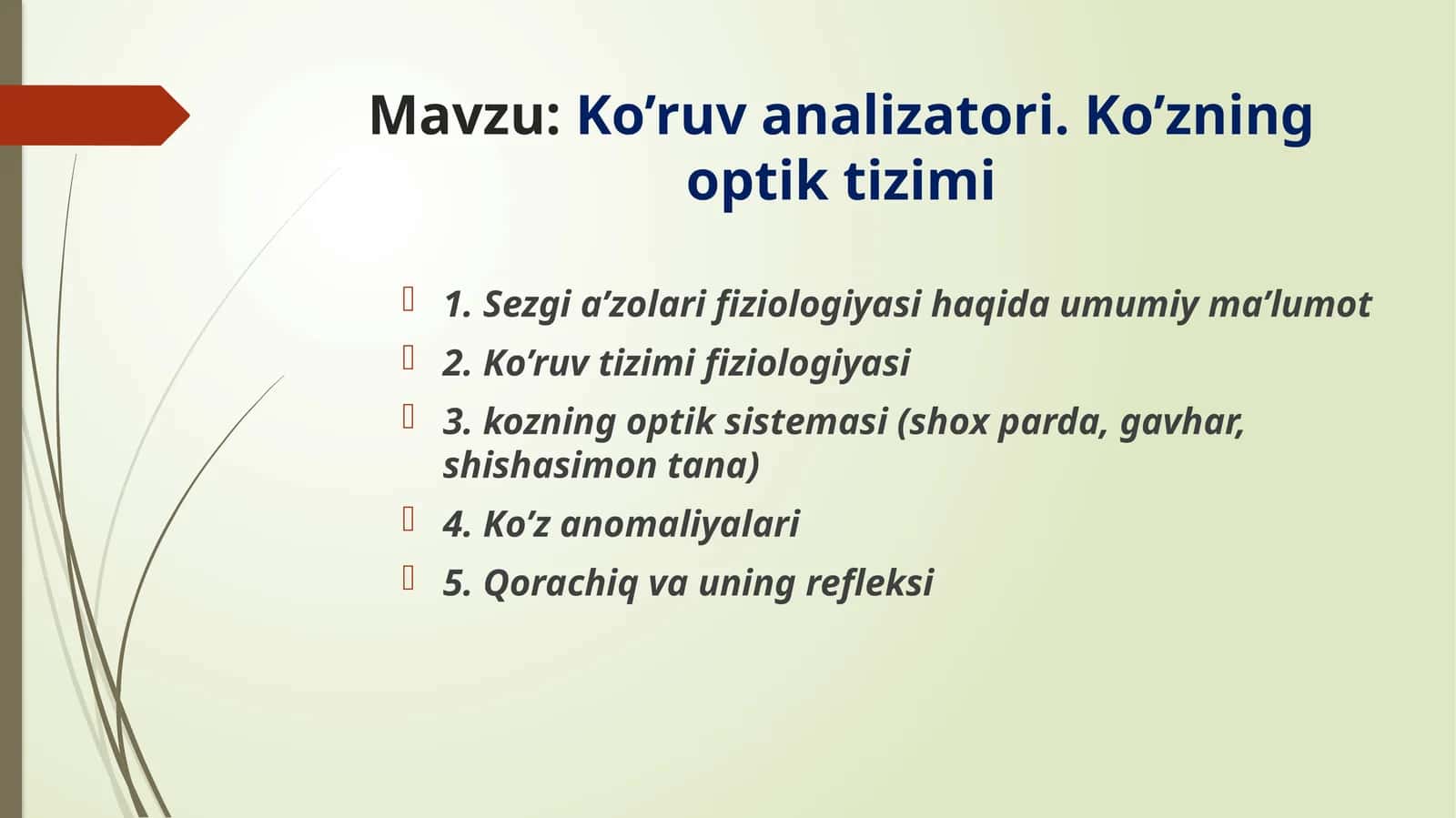 koʻz fiziologiyasi