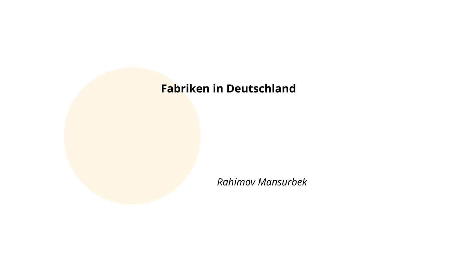 Fabriken in Deutschland