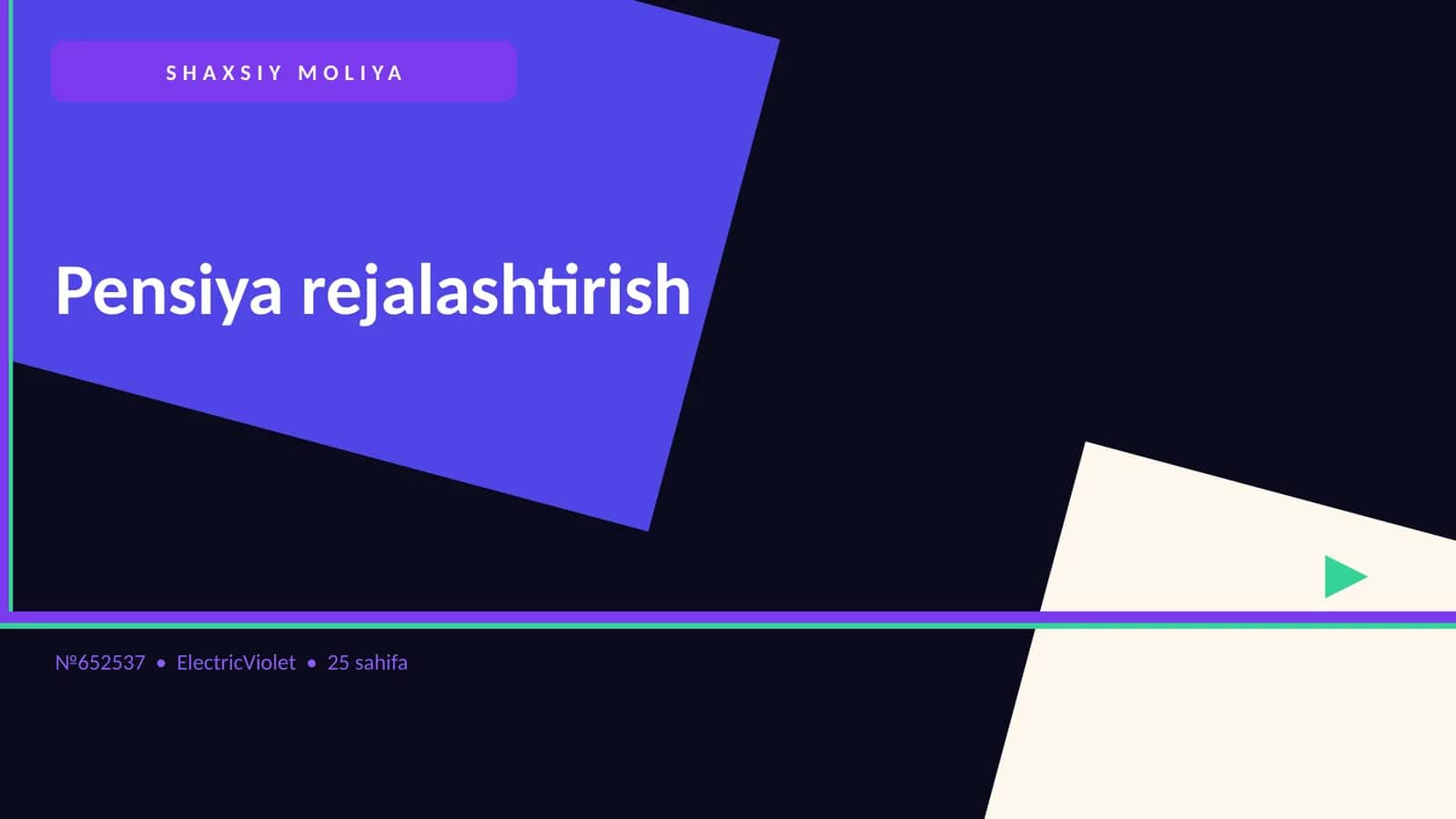 Pensiya rejalashtirish