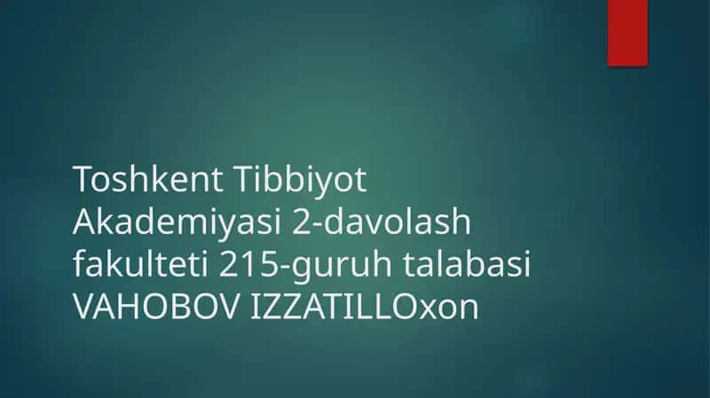 O’sma hujayralarning kimyoviy dori vositalariga multirezistentlik