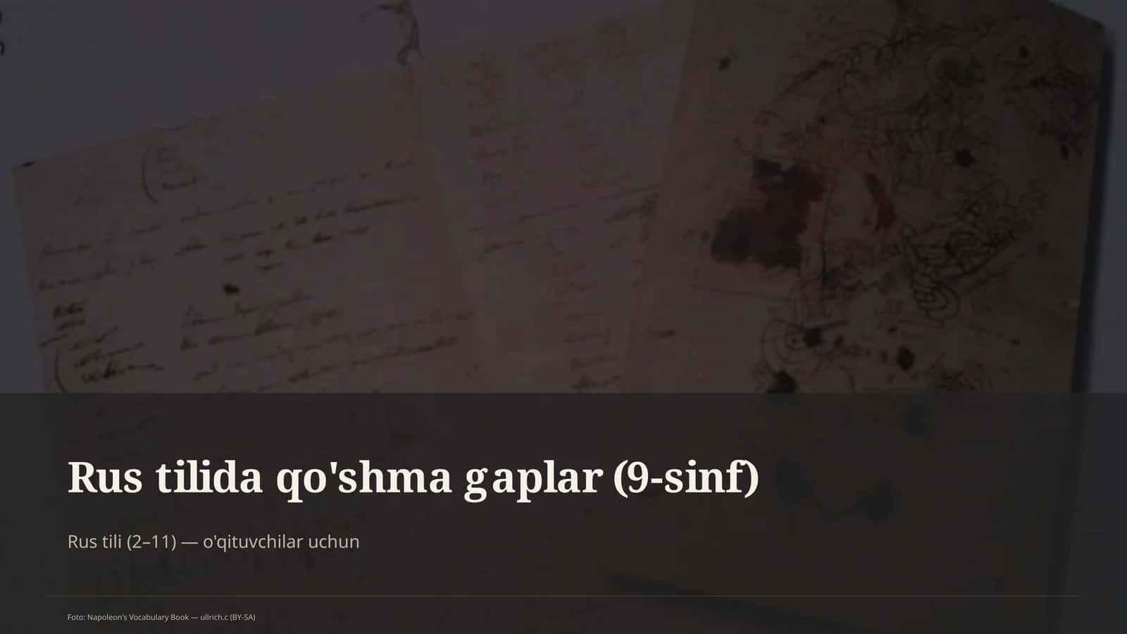 Rus tilida qo'shma gaplar (9-sinf)