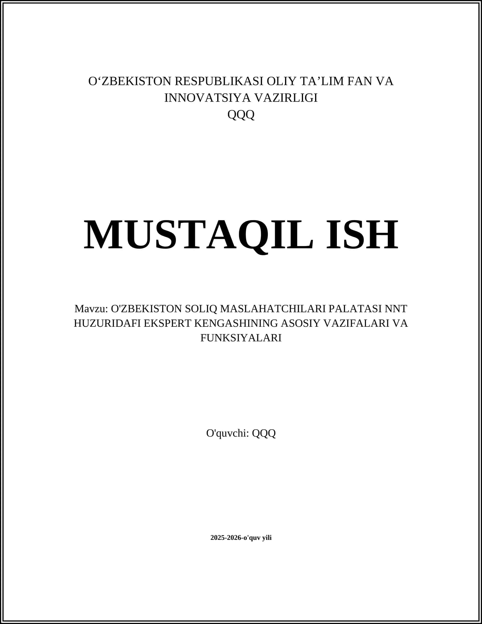 O'ZBEKISTON SOLIQ MASLAHATCHILARI PALATASI NNT HUZURIDAFI EKSPERT KENGASHINING ASOSIY VAZIFALARI VA FUNKSIYALARI