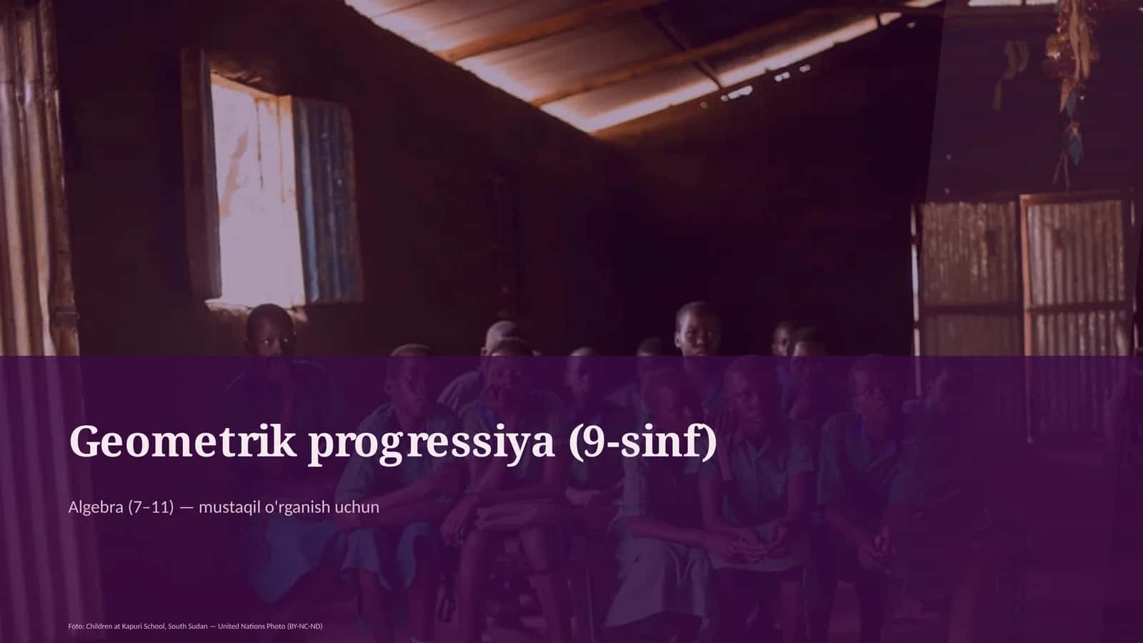 Geometrik progressiya (9-sinf)