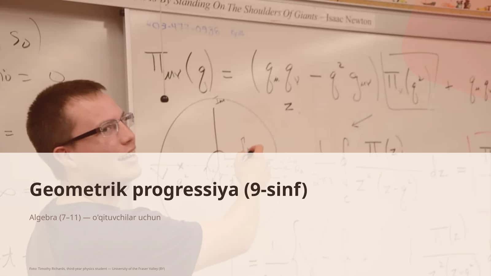 Geometrik progressiya (9-sinf)