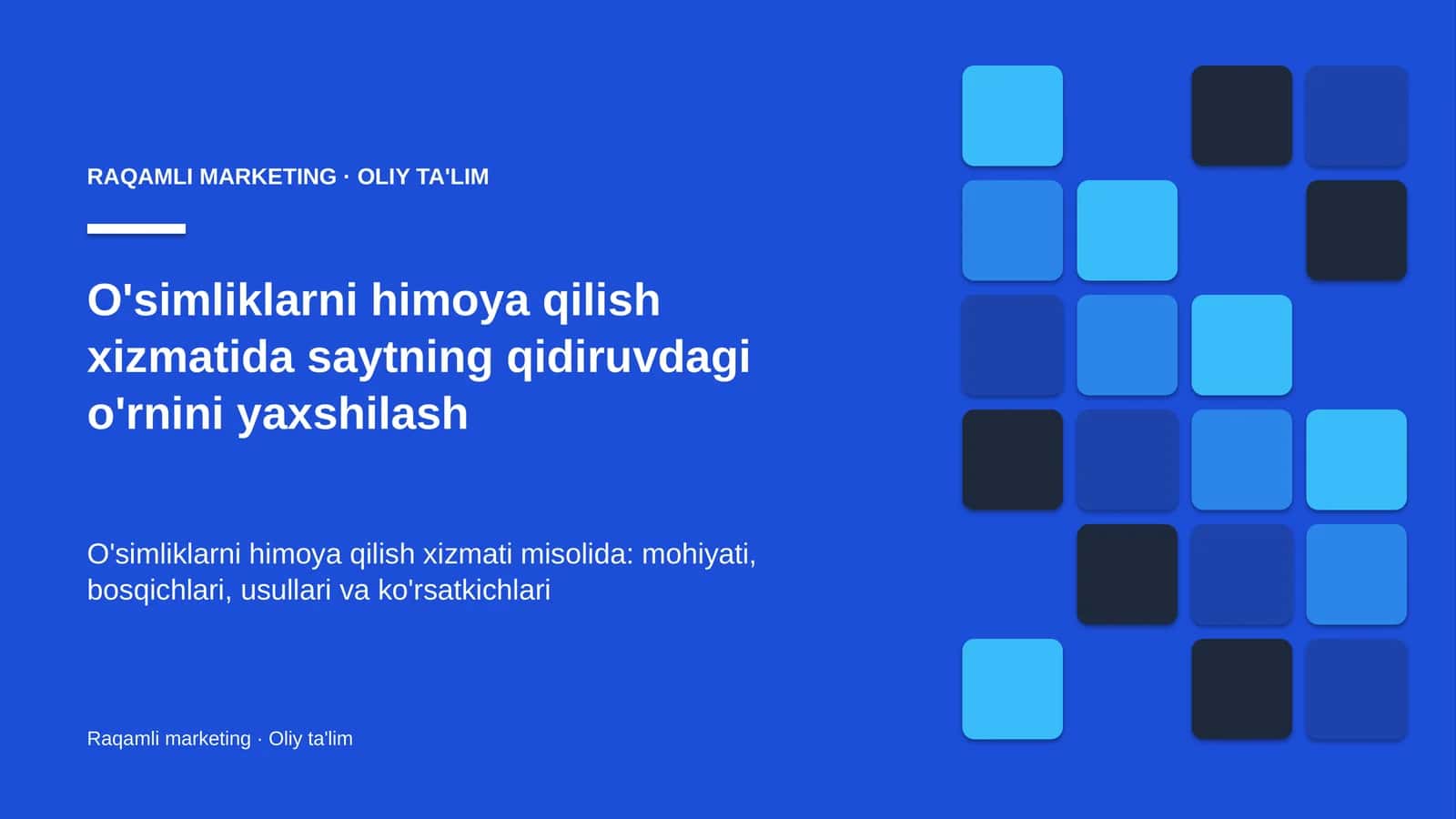 o'simliklarni himoya qilish xizmatida saytning qidiruvdagi o'rnini yaxshilash 6786