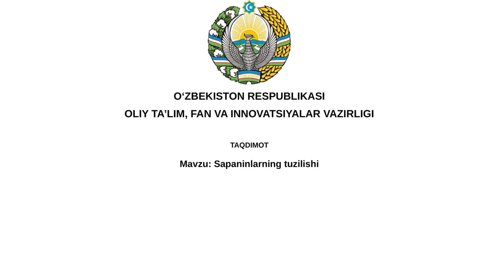 Saponinlarning tuzilishi