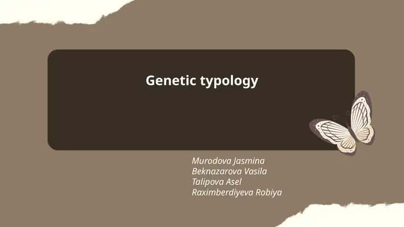Genetic Typology